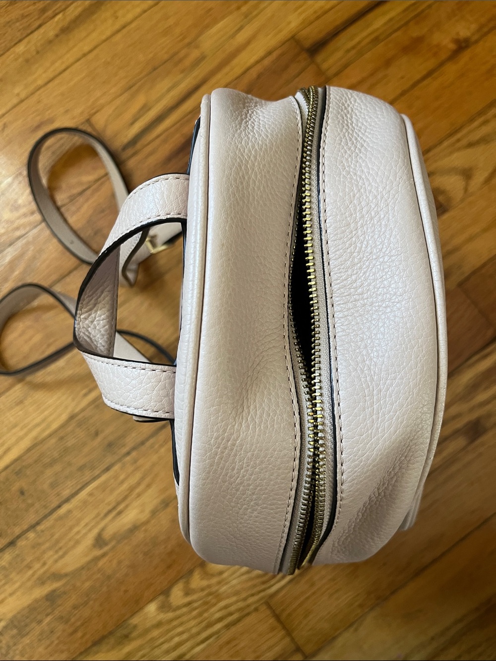 Michael Kors Light Pink Pebbled Leather Backpack with Gold Logo - Picture 5 of 11